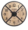 Handmade Oversized Retro Rustic Decorative Big Wooden hand silent Vintage Large Wall Clock