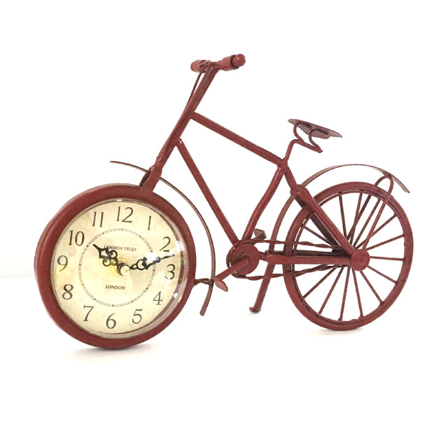 The White Colour Bicycle Design Wall Clock 