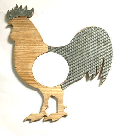 Modern Cock Shape Animal MDF metal MirrorFarm