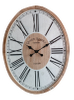Ellipse Style Wall Clock Wood Design Silk Screen Indoor Clock