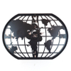 OEM European Custom Modern Home Decoration Globe Map Metal Wall Clock 