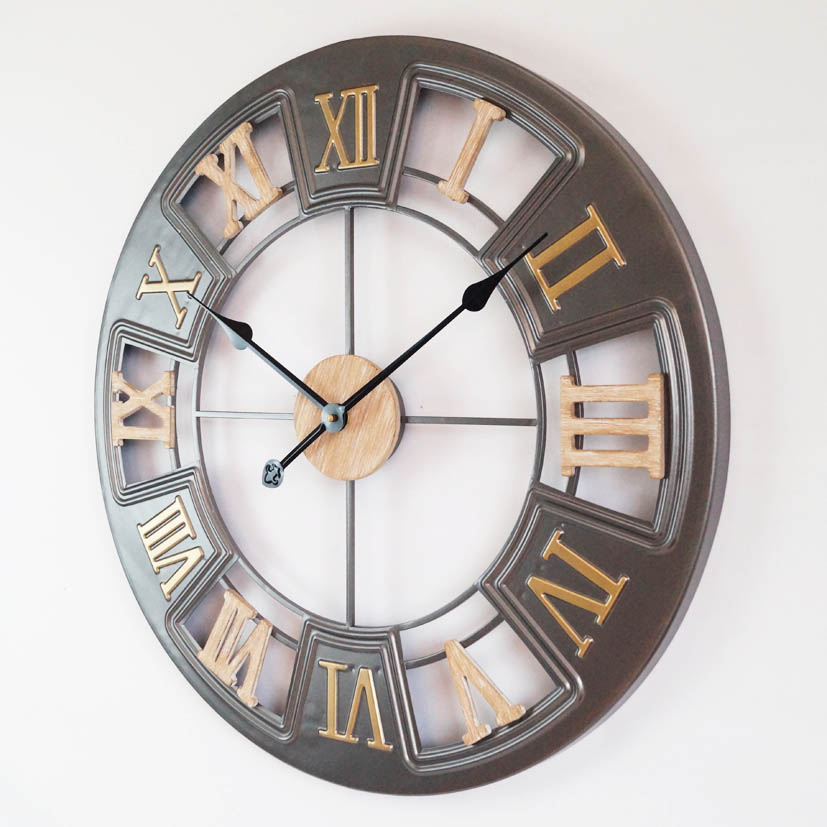 European Luxury Metal Indoor Wall Clock