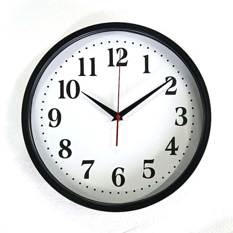 Simple Glass Wall Clock Metal Shell Digital Clock Modern Design