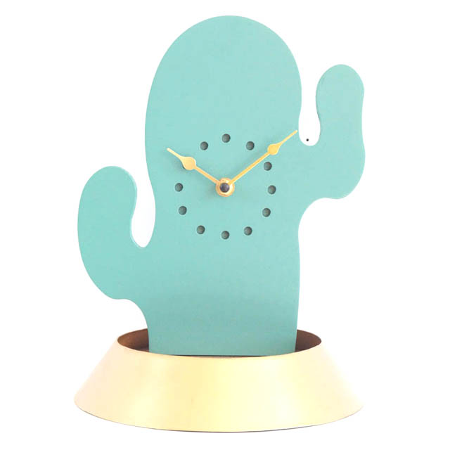 The Cactus Cute Cartoon Table Clock