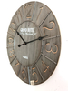 Gray Wood Color Wall Clock Metal Frame Clock Decoration