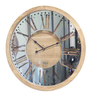 Creative Home Decoration Modern Wooden Wall Clock With Dome Glass Coverb