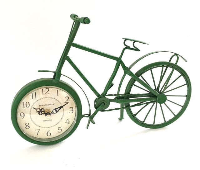 Red Colour Bicycle Style Wall Clock Cheap Price 